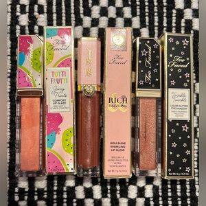 TOO FACED 2 LIPPIES AND 1 LIQUID EYESHADOW BNIB